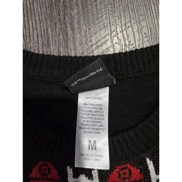 Star Wars Men’s Size Medium Darth Vader Christmas Ugly Sweater Black - Picture 3 of 7